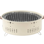 Porodo Lifestyle Mini Portable Charcoal Grill (Round, Vented, Iron) – Compact Camping BBQ –