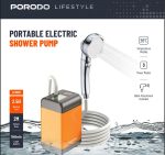 Porodo Lifestyle Portable Electric Shower Pump PD‑LFST021‑OG – 7800 mAh Battery, LED Temp Display & Bidet for Camping (Price In Oman) - Image 2