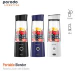Porodo Lifestyle Powerful Juicer PD-JW6B-BK – 6 Blades 400ml Portable Electric Juicer 126W - Price in Oman - Image 2