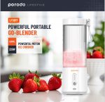 Porodo Lifestyle Powerful Portable Go-Blender – LEST017, 220W, 450ml, Type-C Charging, 6 Stainless Steel Blades, - Image 3