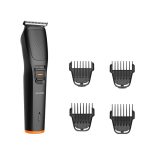 Porodo Lifestyle Wide T-Blade Beard Trimmer PD-LSRHCL-BK – Cordless USB-C Grooming Tool with 4 Combs
