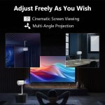 Porodo Lumio Smart FHD Projector PDTS17 – 1080p Full HD, 180 ANSI Lumens, Android 13, Telescopic Stand & Wireless Mirroring | - Image 4