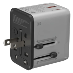 Porodo Megavolt Universal Travel Adapter PD 20W PDFWCH088SL – Global Plug + USB-C / USB-A Fast Charging - Image 2