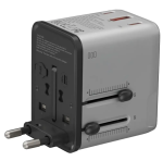 Porodo Megavolt Universal Travel Adapter PD 20W PDFWCH088SL – Global Plug + USB-C / USB-A Fast Charging - Image 3
