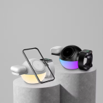 Porodo Orbix 3-in-1 Wireless Charger + Adjustable Ambient Light PDMSWCWH – MagSafe-Compatible Triple Charging Dock - Image 3