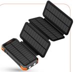 Porodo PB070 20,000 mAh 4‑Panel Solar Power Bank – 20 W USB‑C PD, Hand‑Crank, Flashlight & IP45 Water-Resistant (Price In Oman) - Image 2