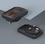 Porodo PD-FWCH044UK 20W Universal AC Adapter with 2 USB-C & 2 USB-A Ports – UK Plug, Multi-Device Fast Charger, - Image 3