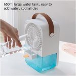 Porodo PD‑LSACF – Water & Ice Nano‑Mist Rechargeable Cooling Fan 650 ml with Remote & Digital Display - Image 4