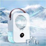 Porodo PD‑LSACF – Water & Ice Nano‑Mist Rechargeable Cooling Fan 650 ml with Remote & Digital Display - Image 5