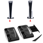 Porodo PDX116 – PS5 Multi‑Function Cooling & Charging Hub with RGB, Disc Storage & Headphone Stand - Image 2