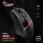 Porodo PDX321 7200 DPI RGB Gaming Mouse – 8 Programmable Keys, Wired USB, 1.5m Braided Cable, - Image 4