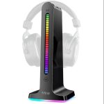 Porodo PDX528 Gaming RGB Headphone Stand — Dynamic Sound Lighting, Cable Storage & Dual USB | - Image 2