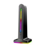 Porodo PDX528 Gaming RGB Headphone Stand — Dynamic Sound Lighting, Cable Storage & Dual USB | - Image 3