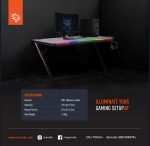 Porodo PDX544 RGB Gaming Desk – 120x60cm with Mousepad & Headphone Hook – - Image 3