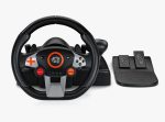 Porodo PDX627 7-in-1 Gaming Steering Wheel – 270° Rotation, Responsive Pedals, Gear Lever – Compatible with PS4, PS3, Xbox One, Xbox 360, PC, Nintendo Switch, Android –