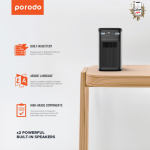 Porodo Portable DLP Projector PD-LSDLPP-BK - 960×540 QHD, Android 9, 8000 mAh Battery & Wireless Mirroring - Image 7