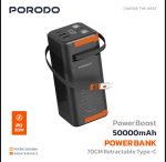 Porodo Power Boost 50 000 mAh Power Bank PD 20 W with Built‑in USB‑C Cable (CH093) – - Image 2