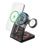 Porodo Shell Wireless Charging Stand FWCH062 (PD-FWCH062-BK) — 15W Multi-Device Wireless Charging with Detachable Watch Charger |