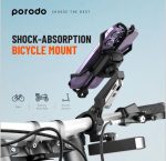 Porodo Shock-Absorption 360° Rotatable Bicycle Phone Mount with GoPro Interface (PD-RBPMNT-BK) - Image 6