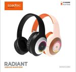Porodo Soundtec Radiant Wireless Headphone PD-STWLEP028 – Bluetooth 5.0 Headphones with LED Lights, 40mm Drivers, and Type-C Charging, - Image 2