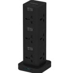 Porodo Three-Story 12AC Power Hub FWCH042 – USB-C PD & Quick Charge 3.0, 2500W Capacity,