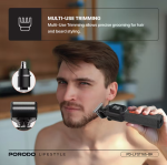 Porodo TRIO Grooming Hair Clipper Kit Oman – Precision Trimming & Complete Care - Image 5