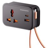 Porodo Universal Wall Socket PD‑FWCH056 – UK 3‑Pin Plug with Built‑in 30 cm USB‑C Cable, 20 W PD, 18 W USB‑A Charging (Price In Oman)