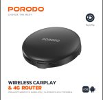 Porodo Wireless Carplay & 4G Router – Convert Wired to Wireless Carplay with Split Screen Support, - Image 3