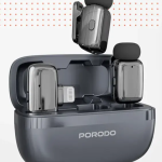 Porodo Wireless Lavalier Microphone LFST189 – Lightning Connector with Noise Reduction & Low-Latency