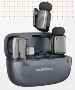 Porodo Wireless Lavalier Microphone LFST189 – Lightning Connector with Noise Reduction & Low-Latency