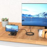 Porodo Woven Type-C to HDMI Cable PD-CBL016 — 2 m Braided USB-C → HDMI, 4K@60Hz, Plug-&-Play, Aluminum Alloy Connectors (Black) - Image 2