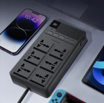 Powerology 2500W 6AC Power Strip with Built-In Retractable Cables – PWCUQC030 - Image 3