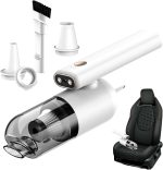 Powerology 3-in-1 Handheld Vacuum Blower & Inflator – 5500Pa Suction, 4000mAh Battery, 180° Foldable Design, 60W Motor,