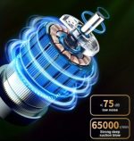 Powerology 3-in-1 Handheld Vacuum Blower & Inflator – 5500Pa Suction, 4000mAh Battery, 180° Foldable Design, 60W Motor, - Image 6