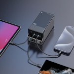 Powerology 50000mAh Power Bank PPBCHA68 — 65W Fast Charge, 3×USB-C (PD) + 3×USB-A, LED Display, 185Wh High-Capacity (Black) - Image 3