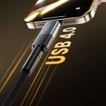 Powerology 8K Video USB4 Type-C 40Gbps Cable (PCAB009-GY) – 240W PD, 2M Braided - Best Price In Muscat Oman - Image 4