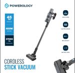 Powerology Cordless Stick Vacuum Cleaner PPBCHA53 – 350W Motor, 27000Pa Suction, HEPA Filter, 500ml Dustbin, 3-Speed Modes, Detachable Battery, - Image 2