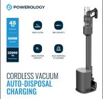 Powerology Cordless Vacuum Cleaner PPBCHA54 – 400W Motor, 22000Pa Suction, Auto-Disposal Charging, HEPA Filter, 3L Base Station, 3-Speed Modes, - Image 2