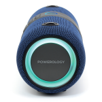 Powerology Cypher RGB Portable Speaker PWCYPSPK-DKBU – 14W Dual Drivers, IPX6 Waterproof, 360° Sound, Bluetooth 4.2, Google Assistant & Siri Compatible, - Image 2