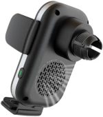 Powerology Dual Coil Car Mount Wireless Charger + Cooling Fan 15 W – PCCSR009, Dash/Vent Mount - Image 2