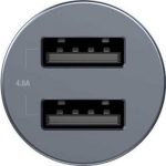 Powerology Dual Port Aluminum Car Charger 4.8A 24W (PCCSR001) – Fast Charging Compact Car Adapter - Image 3