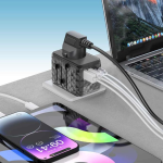 Powerology GaN Universal Multi-Port Travel Adapter 65 W (Model P65W3PD) – 3× USB-C + 2× USB-A, Multi-Region (US/EU/UK/AUS) (Price In Oman) - Image 2