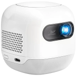 Powerology Mini Beam Portable Projector PWMPM2WH (White) – 720p Android 13, 100 ANSI Lumens, 8700mAh Battery, Up to 200″ Screen