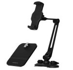 Powerology Multi-Mounting Phone & Tablet Holder PSARSPHBK – 360° Rotatable, Adjustable Arm, Aluminum Build,