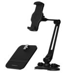 Powerology Multi-Mounting Phone & Tablet Holder PSARSPHBK – 360° Rotatable, Adjustable Arm, Aluminum Build,