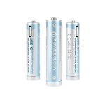 Powerology PAA V2RBT USB-Rechargeable AAA Battery Pack (4 pcs) – 1.5 V Lithium-Ion, 450 mAh, USB-C Charging (Price In Oman)