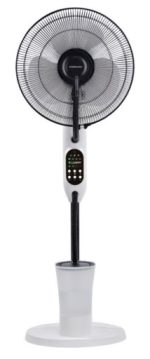 Powerology PMFAN75W 16" Tilt & Oscillating Mist Fan with Humidifier – 75W, 2.8L Tank, 3-Speed Settings – Ideal for Oman Climate,