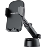 Powerology Raven Auto-Clamping Car Phone Mount PWRLX08BK – Strong Suction, 360° Rotation, 5.5-9 cm Clamp |