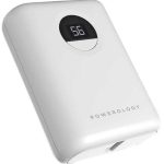 Powerology Ultra-Compact 10000mAh Power Bank – PD 20W Fast Charging, Dual USB Ports, Digital Display – PPBCHA04-BK