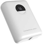 Powerology Ultra-Compact 10000mAh Power Bank – PD 20W Fast Charging, Dual USB Ports, Digital Display – PPBCHA04-BK